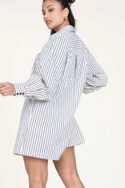 Online ba&sh Cotton Striped Dress Fadia | Natural... | | Little Soho