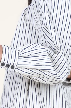 Online ba&sh Cotton Striped Dress Fadia | Natural... | | Little Soho