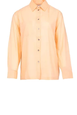 Shop Antik Batik Cotton Voile Blouse Anna | Orange... | | Little Soho