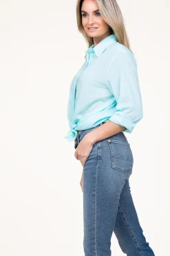 Clearance Antik Batik Cotton Voile Blouse Anna | Blue... | | Little Soho