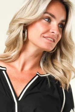 Outlet Barong Barong Creoles Tric Trac Medium | Black... | | Little Soho