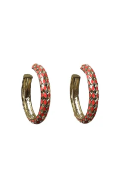 Sale Barong Barong Creoles Tric Trac Medium | Orange... | | Little Soho