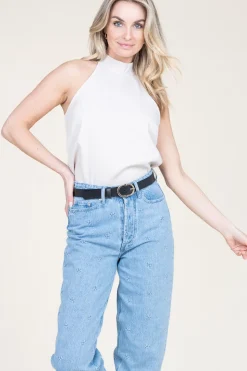 Hot Dante 6 Crepe Halter Top Mickey | Natural... | | Little Soho