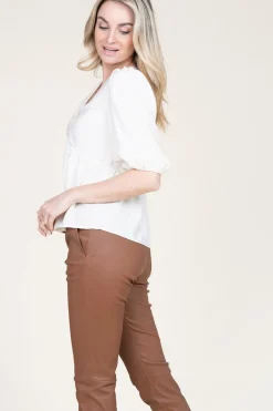 Fashion ba&sh Crepe Top Locky | Natural... | | Little Soho