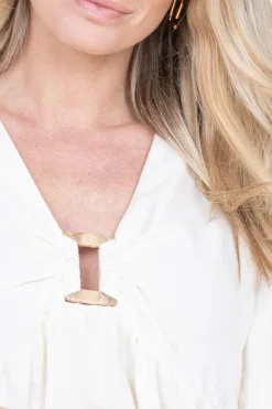 Fashion ba&sh Crepe Top Locky | Natural... | | Little Soho