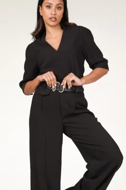 New Dante 6 Crepe Top Malina | Black... | | Little Soho