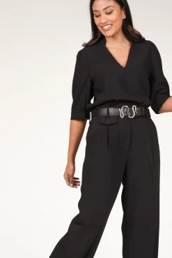 New Dante 6 Crepe Top Malina | Black... | | Little Soho