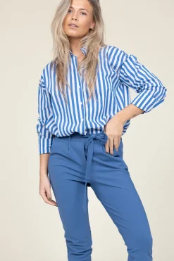 Store CC Heart Crispy Cotton Blouse Harper | Blue... | | Little Soho