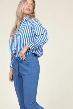 Store CC Heart Crispy Cotton Blouse Harper | Blue... | | Little Soho