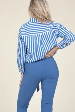 Store CC Heart Crispy Cotton Blouse Harper | Blue... | | Little Soho