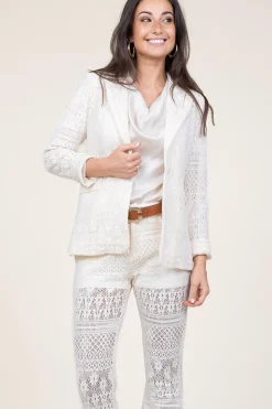 Online Liu Jo Crochet Blazer Bartolo | White... | | Little Soho