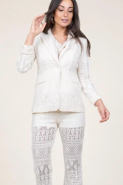 Online Liu Jo Crochet Blazer Bartolo | White... | | Little Soho