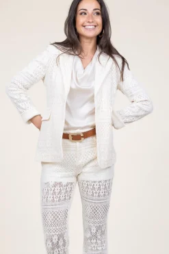 Online Liu Jo Crochet Blazer Bartolo | White... | | Little Soho