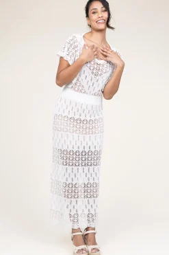 Clearance Liu Jo Crochet Dress With Slip Dress Florio | White... | | Little Soho