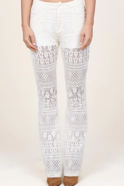 New Liu Jo Crochet Flared Pants Bartolo | White... | | Little Soho