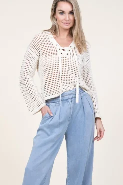 Discount Liu Jo Crochet Sweater Nubia | Natural... | | Little Soho