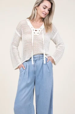 Discount Liu Jo Crochet Sweater Nubia | Natural... | | Little Soho