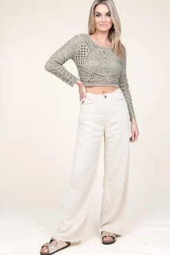 Best ba&sh Crochet Top Marc | Green... | | Little Soho