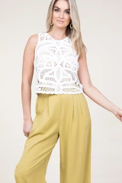 Store Berenice Crochet Top Taro | White... | | Little Soho
