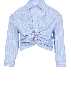 Cheap Liu Jo Cropped Blouse Battaglia | Blue... | | Little Soho