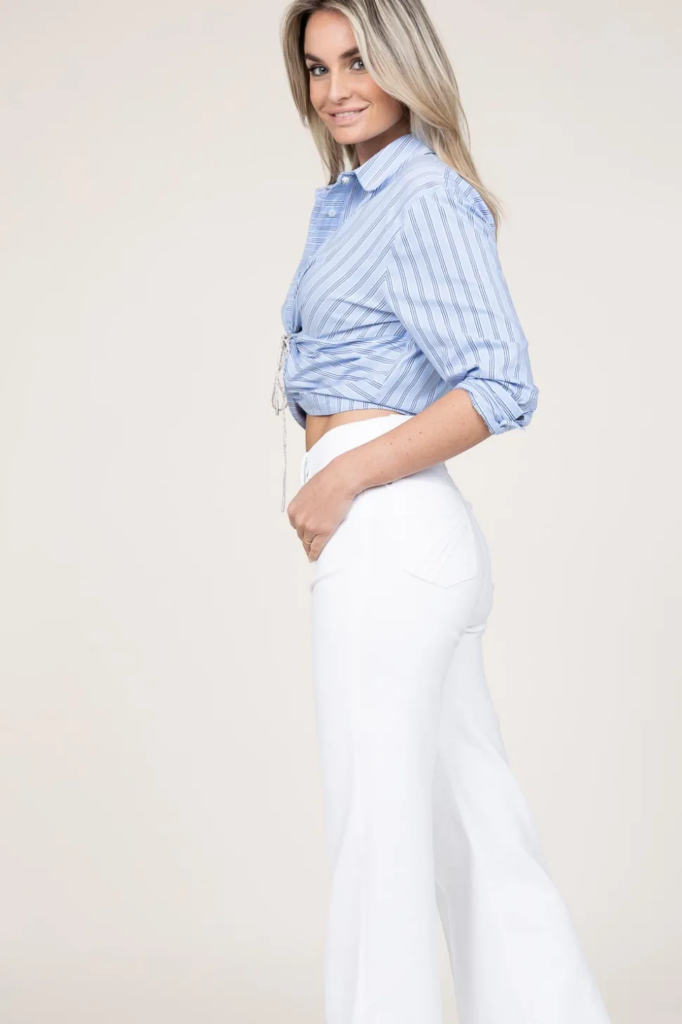 Cheap Liu Jo Cropped Blouse Battaglia | Blue... | | Little Soho