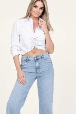 Cheap Liu Jo Cropped Blouse Battaglia | White... | | Little Soho