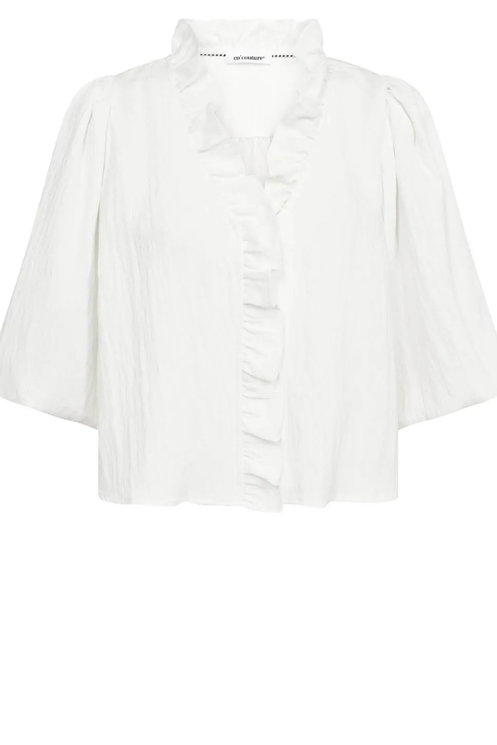 New Co'Couture Cropped Blouse With Puffed Sleeves Sueda | White... | | Little Soho
