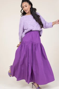 Cheap Lollys Laundry Cropped Cable Sweater Tortuga | Purple... | | Little Soho