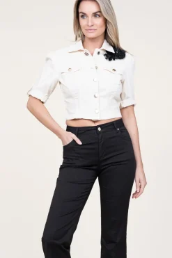 Sale Kocca Cropped Denim Jacket Bakari | Natural... | | Little Soho