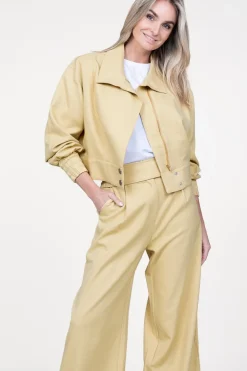 Discount Aaiko Cropped Jacket Vina | Yellow... | | Little Soho