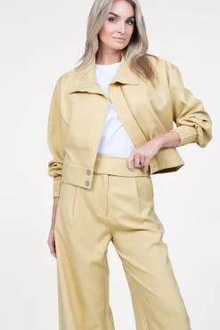Discount Aaiko Cropped Jacket Vina | Yellow... | | Little Soho