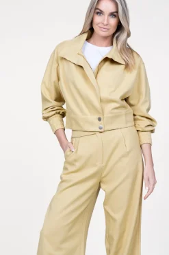 Discount Aaiko Cropped Jacket Vina | Yellow... | | Little Soho