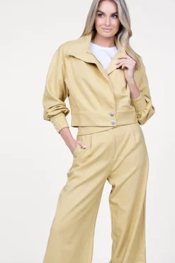 Discount Aaiko Cropped Jacket Vina | Yellow... | | Little Soho