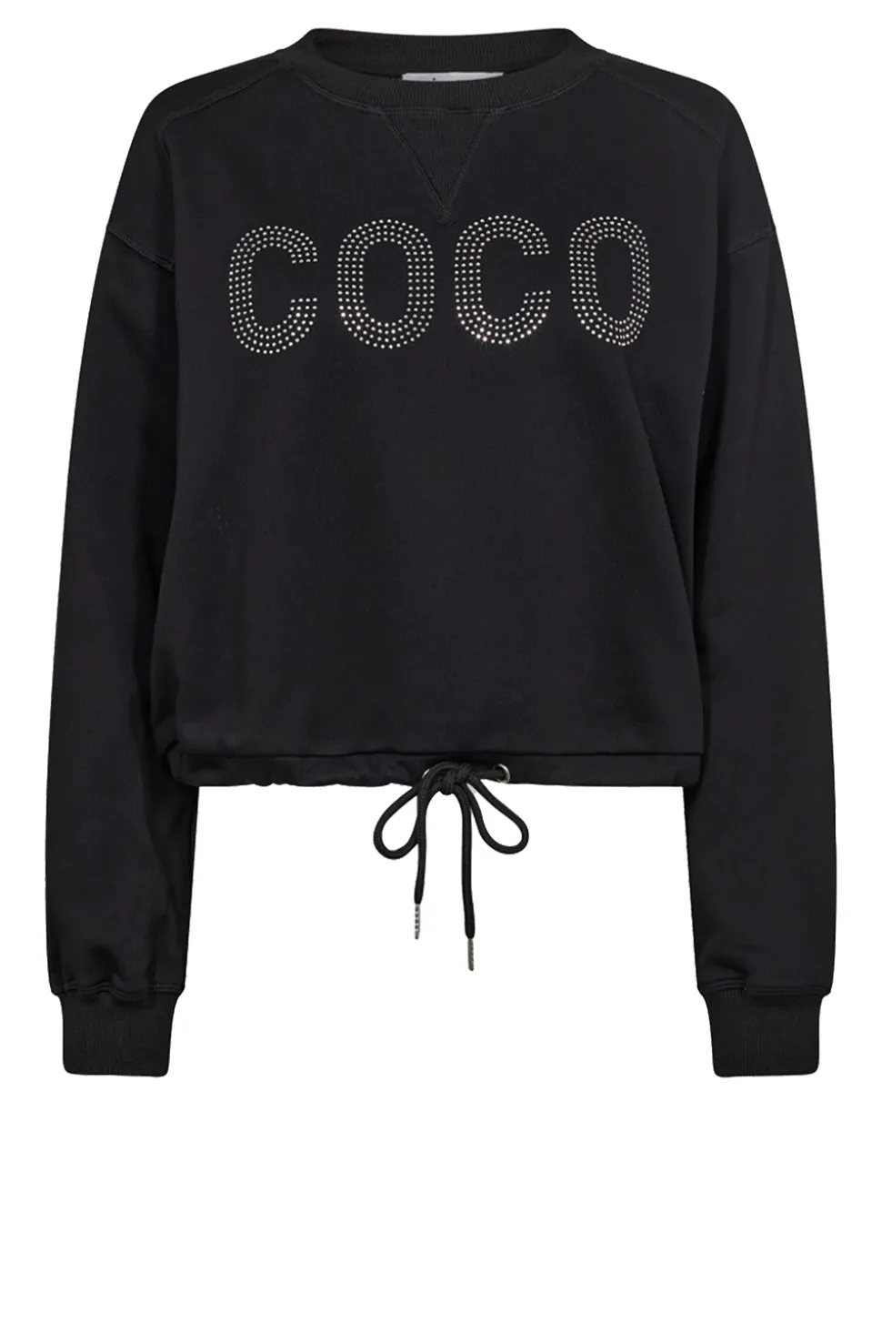 Fashion Co'Couture Cropped Sweater With Rhinestones Stone | Black... | | Little Soho