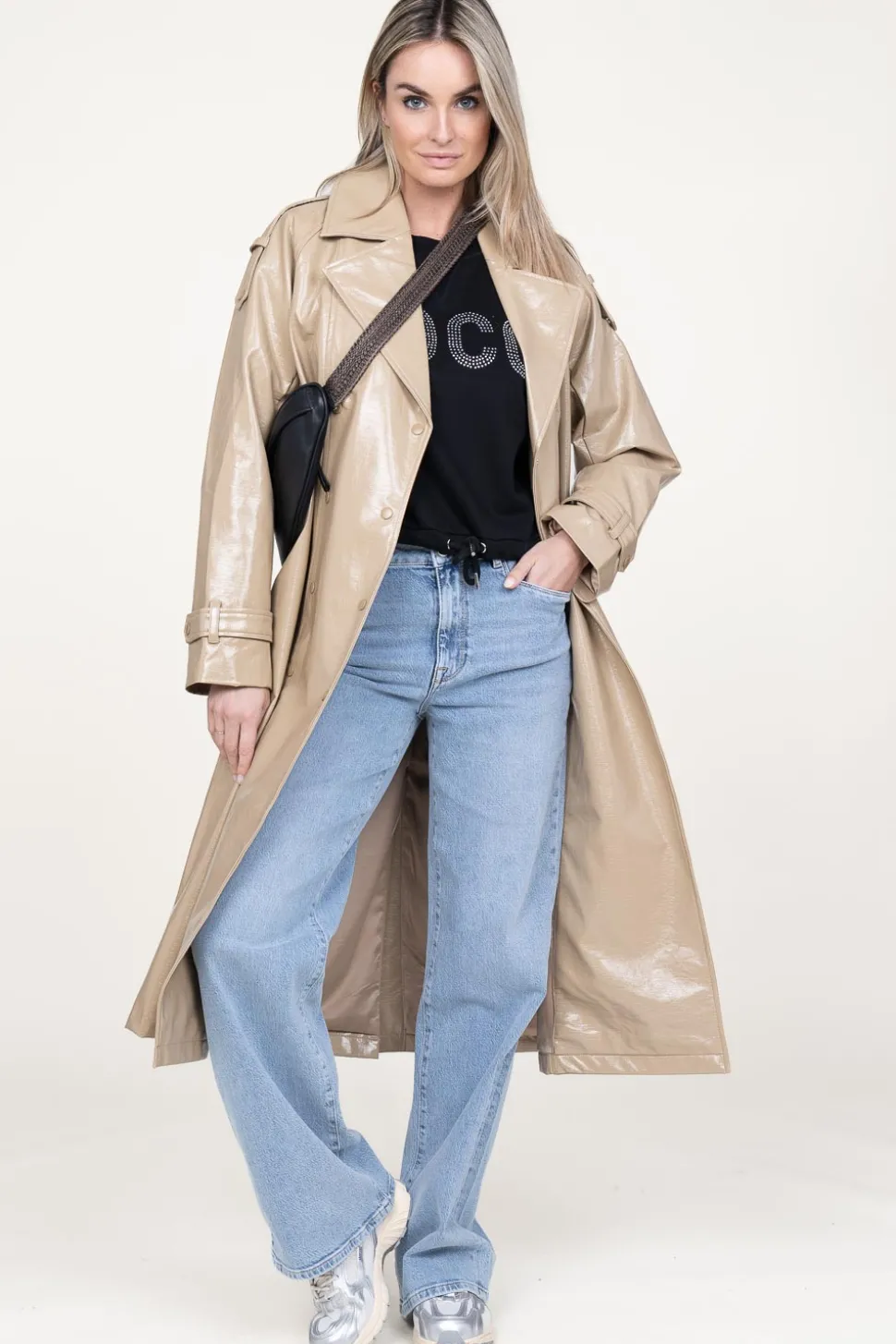 Fashion Co'Couture Cropped Sweater With Rhinestones Stone | Black... | | Little Soho