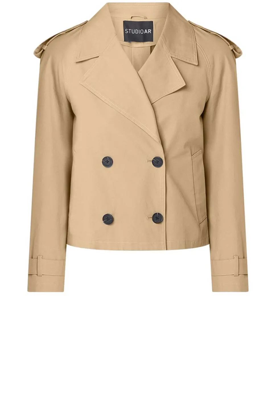 Fashion STUDIO AR Cropped Trenchcoat Samora | Beige... | | Little Soho