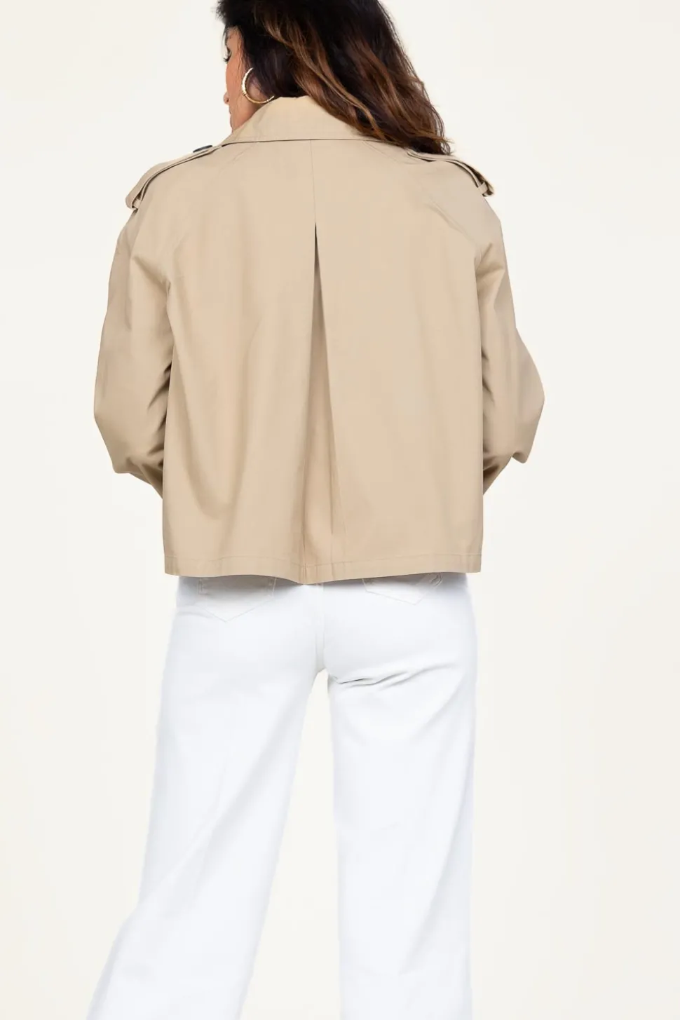 Fashion STUDIO AR Cropped Trenchcoat Samora | Beige... | | Little Soho