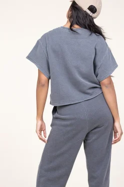 Cheap American Vintage Cropped Washed Soft Sweater Dafstreet | Grey... | | Little Soho