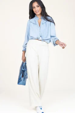 Best Suncoo Denim Blouse Lorena | Blue... | | Little Soho