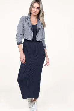 Fashion Co'Couture Denim Cropped Jacket Vika | Grijs... | | Little Soho