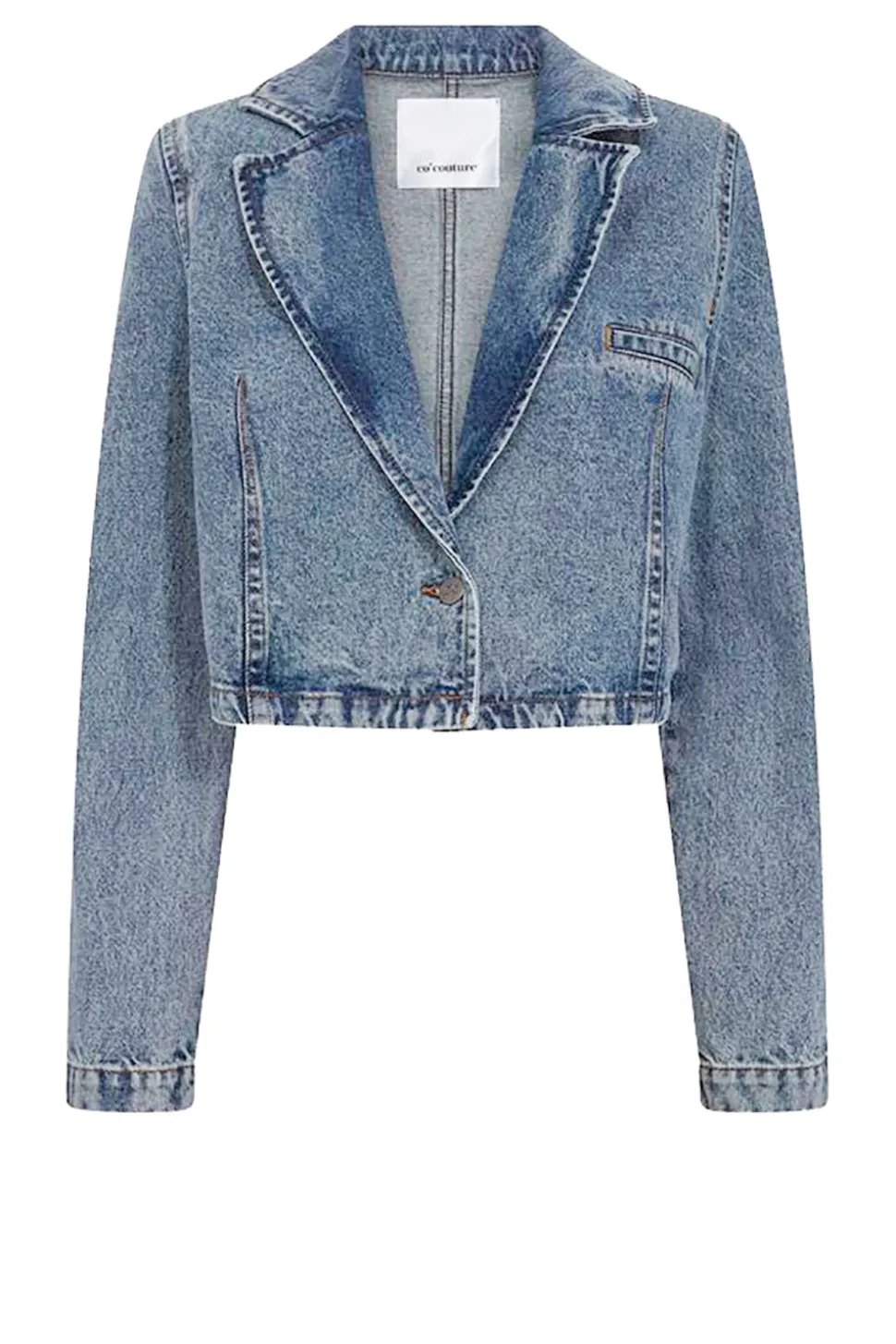 Outlet Co'Couture Denim Cropped Jacket Vika | Blue... | | Little Soho