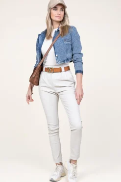 Outlet Co'Couture Denim Cropped Jacket Vika | Blue... | | Little Soho