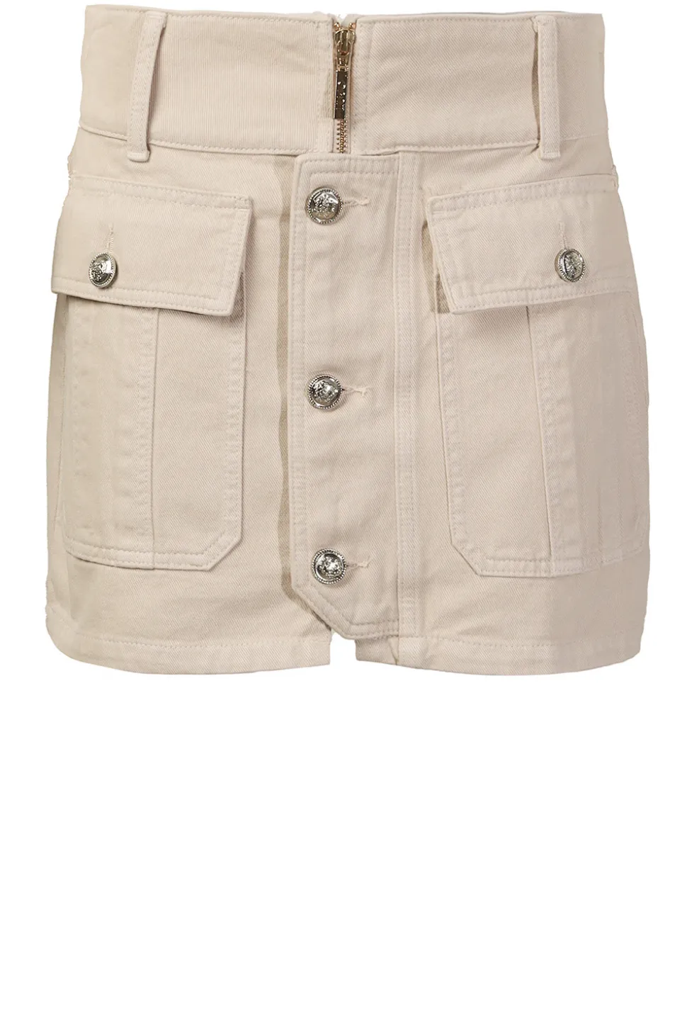 Clearance Liu Jo Denim Mini Skirt Bottoni | Beige... | | Little Soho