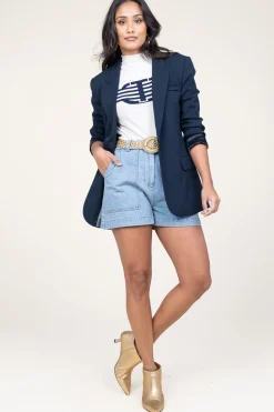 Best Berenice Denim Short Solare | Blue... | | Little Soho