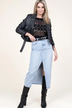 Best Sale Second Female Denim Skirt Dustine | Blue... | | Little Soho