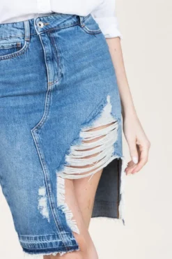 Sale Patrizia Pepe Denim Skirt Marta | Blue... | | Little Soho