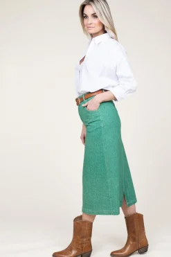 Fashion American Vintage Denim Skirt Tineborow | Green... | | Little Soho