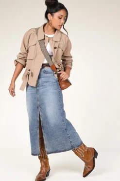 Discount Co'Couture Denim Skirt Vika | Blue... | | Little Soho