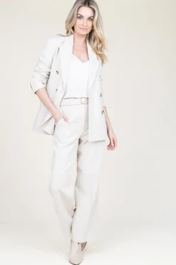 Outlet Second Female Double Breasted Blazer Evie | Natural... | | Little Soho