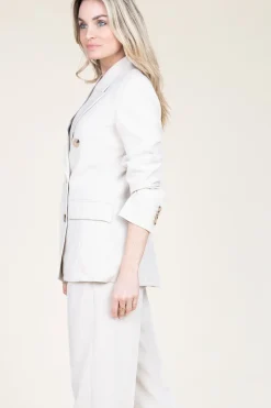 Outlet Second Female Double Breasted Blazer Evie | Natural... | | Little Soho